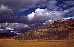 Saqsayhuaman - the old Inca structure under a dramatic sky